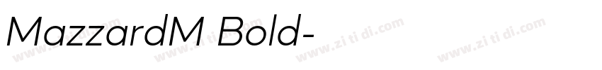 MazzardM Bold字体转换
